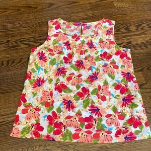 Talbots Pink Floral Tank - Size Small